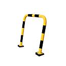 Shock protection SWING, outdoor use, 1240 x 1000 mm, yellow/black