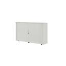 Shutter cabinet, 3 AA, 1-piece, with central partition, W 1800 mm, silver
