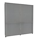 Shutter cabinet, 5 AA, 2-part, with central partition, W 1800 mm, silver