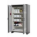 Sicherheitsschrank Typ 30 asecos Q-CLASSIC-30, Flügeltüren, Front asecos Silber, B 1164 x T 620 x H 1947 mm
