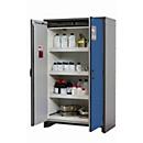 Sicherheitsschrank Typ 30 asecos Q-CLASSIC-30, Flügeltüren, Front Enzianblau, B 1164 x T 620 x H 1947 mm