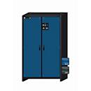 Sicherheitsschrank Typ 30 asecos Q-CLASSIC-30, Flügeltüren, Front Enzianblau, B 1164 x T 620 x H 1947 mm