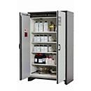 Sicherheitsschrank Typ 30 asecos Q-CLASSIC-30, Flügeltüren, Front Lichtgrau, B 1164 x T 620 x H 1947 mm