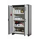 Sicherheitsschrank Typ 30 asecos Q-CLASSIC-30, Flügeltüren, Front Lichtgrau, B 1164 x T 620 x H 1947 mm