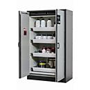 Sicherheitsschrank Typ 30 asecos Q-CLASSIC-30, Flügeltüren, Front Lichtgrau, B 1164 x T 620 x H 1947 mm