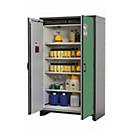 Sicherheitsschrank Typ 30 asecos Q-CLASSIC-30, Flügeltüren, Front Resedagrün, B 1164 x T 620 x H 1947 mm