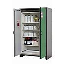 Sicherheitsschrank Typ 30 asecos Q-CLASSIC-30, Flügeltüren, Front Resedagrün, B 1164 x T 620 x H 1947 mm