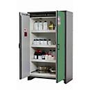 Sicherheitsschrank Typ 30 asecos Q-CLASSIC-30, Flügeltüren, Front Resedagrün, B 1164 x T 620 x H 1947 mm
