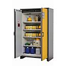 Sicherheitsschrank Typ 30 asecos Q-CLASSIC-30, Flügeltüren, Front Sicherheitsgelb, B 1164 x T 620 x H 1947 mm