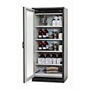 Sicherheitsschrank Typ 30 asecos Q-DISPLAY-30, Flügeltür mit Glasausschnitt, Anschlag links, Front Sicherheitsgelb, B 864 x T 620 x H 1947 mm
