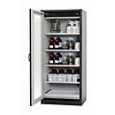 Sicherheitsschrank Typ 30 asecos Q-DISPLAY-30, Flügeltür mit Glasausschnitt, Anschlag links, Front Sicherheitsgelb, B 864 x T 620 x H 1947 mm
