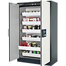 Sicherheitsschrank Typ 90 Asecos Q-CLASSIC-90, B 1200 mm, 6 Auszüge reinweiß