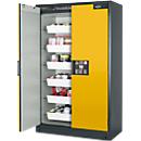Sicherheitsschrank Typ 90 Asecos Q-CLASSIC-90, B 1200 mm, 6 Auszüge, sicherheitsgelb