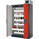Sicherheitsschrank Typ 90 Asecos Q-CLASSIC-90, B 1200 mm, 6 Auszüge, verkehrsrot