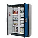 Sicherheitsschrank Typ 90 asecos Q-CLASSIC-90, Flügeltüren, Front Enzianblau, B 1193 x T 615 x H 1953 mm