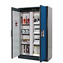 Sicherheitsschrank Typ 90 asecos Q-CLASSIC-90, Flügeltüren, Front Enzianblau, B 1193 x T 615 x H 1953 mm