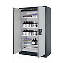 Sicherheitsschrank Typ 90 asecos Q-CLASSIC-90, Flügeltüren, Front Lichtgrau, B 1193 x T 615 x H 1953 mm