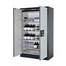 Sicherheitsschrank Typ 90 asecos Q-CLASSIC-90, Flügeltüren, Front Lichtgrau, B 1193 x T 615 x H 1953 mm