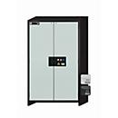 Sicherheitsschrank Typ 90 asecos Q-CLASSIC-90, Flügeltüren, Front Lichtgrau, B 1193 x T 615 x H 1953 mm