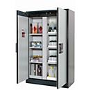 Sicherheitsschrank Typ 90 asecos Q-CLASSIC-90, Flügeltüren, Front Lichtgrau, B 1193 x T 615 x H 1953 mm