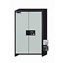 Sicherheitsschrank Typ 90 asecos Q-CLASSIC-90, Flügeltüren, Front Lichtgrau, B 1193 x T 615 x H 1953 mm