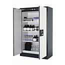 Sicherheitsschrank Typ 90 asecos Q-CLASSIC-90, Flügeltüren, Front Reinweiß, B 1193 x T 615 x H 1953 mm