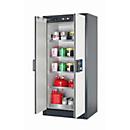 Sicherheitsschrank Typ 90 asecos Q-CLASSIC-90, Flügeltüren, Front Reinweiß, B 893 x T 615 x H 1953 mm