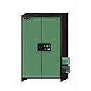 Sicherheitsschrank Typ 90 asecos Q-CLASSIC-90, Flügeltüren, Front Resedagrün, B 1193 x T 615 x H 1953 mm