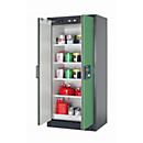 Sicherheitsschrank Typ 90 asecos Q-CLASSIC-90, Flügeltüren, Front Resedagrün, B 893 x T 615 x H 1953 mm