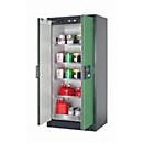 Sicherheitsschrank Typ 90 asecos Q-CLASSIC-90, Flügeltüren, Front Resedagrün, B 893 x T 615 x H 1953 mm