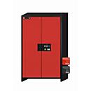 Sicherheitsschrank Typ 90 asecos Q-CLASSIC-90, Flügeltüren, Front Verkehrsrot, B 1193 x T 615 x H 1953 mm
