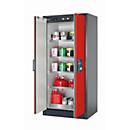 Sicherheitsschrank Typ 90 asecos Q-CLASSIC-90, Flügeltüren, Front Verkehrsrot, B 893 x T 615 x H 1953 mm