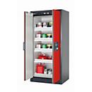 Sicherheitsschrank Typ 90 asecos Q-CLASSIC-90, Flügeltüren, Front Verkehrsrot, B 893 x T 615 x H 1953 mm