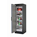 Sicherheitsschrank Typ 90 asecos Q-PEGASUS-90, Flügeltür mit Schliess-Automatik, Anschlag links, Front Enzianblau, B 599 x T 615 x H 1953 mm