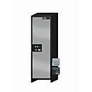Sicherheitsschrank Typ 90 asecos Q-PEGASUS-90, Flügeltür mit Schliess-Automatik, Anschlag rechts, Front asecos Silber, B 599 x T 615 x H 1953 mm