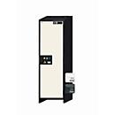Sicherheitsschrank Typ 90 asecos Q-PEGASUS-90, Flügeltür mit Schliess-Automatik, Anschlag rechts, Front Reinweiss, B 599 x T 615 x H 1953 mm