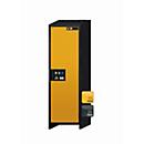 Sicherheitsschrank Typ 90 asecos Q-PEGASUS-90, Flügeltür mit Schliess-Automatik, Anschlag rechts, Front Sicherheitsgelb, B 599 x T 615 x H 1953 mm