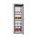 Sicherheitsschrank Typ 90 asecos S-CLASSIC-90, Flügeltür mit Türfeststellanlage, Anschlag rechts, Front Lichtgrau, B 596 x T 616 x H 1968 mm