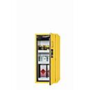 Sicherheitsschrank Typ 90 asecos S-CLASSIC-90, Flügeltür mit Türfeststellanlage, Anschlag rechts, Front Sicherheitsgelb, B 596 x T 616 x H 1298 mm