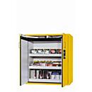 Sicherheitsschrank Typ 90 asecos S-CLASSIC-90, Flügeltüren, Front Sicherheitsgelb, B 1196 x T 616 x H 1298 mm