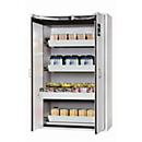 Sicherheitsschrank Typ 90 asecos S-CLASSIC-90, Flügeltüren mit Türfeststellanlage, Front Lichtgrau, B 1196 x T 616 x H 1968 mm