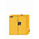 Sicherheitsschrank Typ 90 asecos S-CLASSIC-90, Flügeltüren mit Türfeststellanlage, Front Sicherheitsgelb, B 1196 x T 616 x H 1298 mm