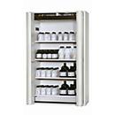 Sicherheitsschrank Typ 90 asecos S-PHOENIX-90, Falttüren mit Türfeststellanlage, Front Lichtgrau, B 1196 x T 616 x H 1968 mm