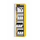 Sicherheitsschrank Typ 90 asecos S-PHOENIX Vol.2-90, Falttür mit Schließ-Automatik, Anschlag links, Front Sicherheitsgelb, B 596 x T 616 x H 1968 mm