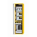 Sicherheitsschrank Typ 90 asecos S-PHOENIX Vol.2-90, Falttür mit Schließ-Automatik, Anschlag links, Front Sicherheitsgelb, B 596 x T 616 x H 1968 mm