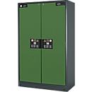 Sicherheitsschrank Typ 90, B 1200 mm, 4 Auszüge, resedagrün