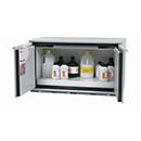 Sicherheitsunterbauschrank Typ 90 asecos UB-T-90, Flügeltüren, Front Lichtgrau, B 1102 x T 502 x H 600 mm