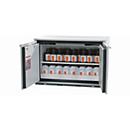 Sicherheitsunterbauschrank Typ 90 asecos UB-T-90, Flügeltüren, Front Lichtgrau, B 893 x T 502 x H 600 mm