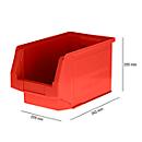 Sichtlagerkasten LF 322, Kunststoff, 10,4 l, rot