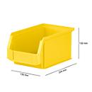Sichtlagerkasten SSI Schäfer LF 221, Polypropylen, L 234 x B 150 x H 122 mm, 2,7 l, gelb